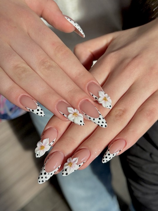 French a pois con margherite